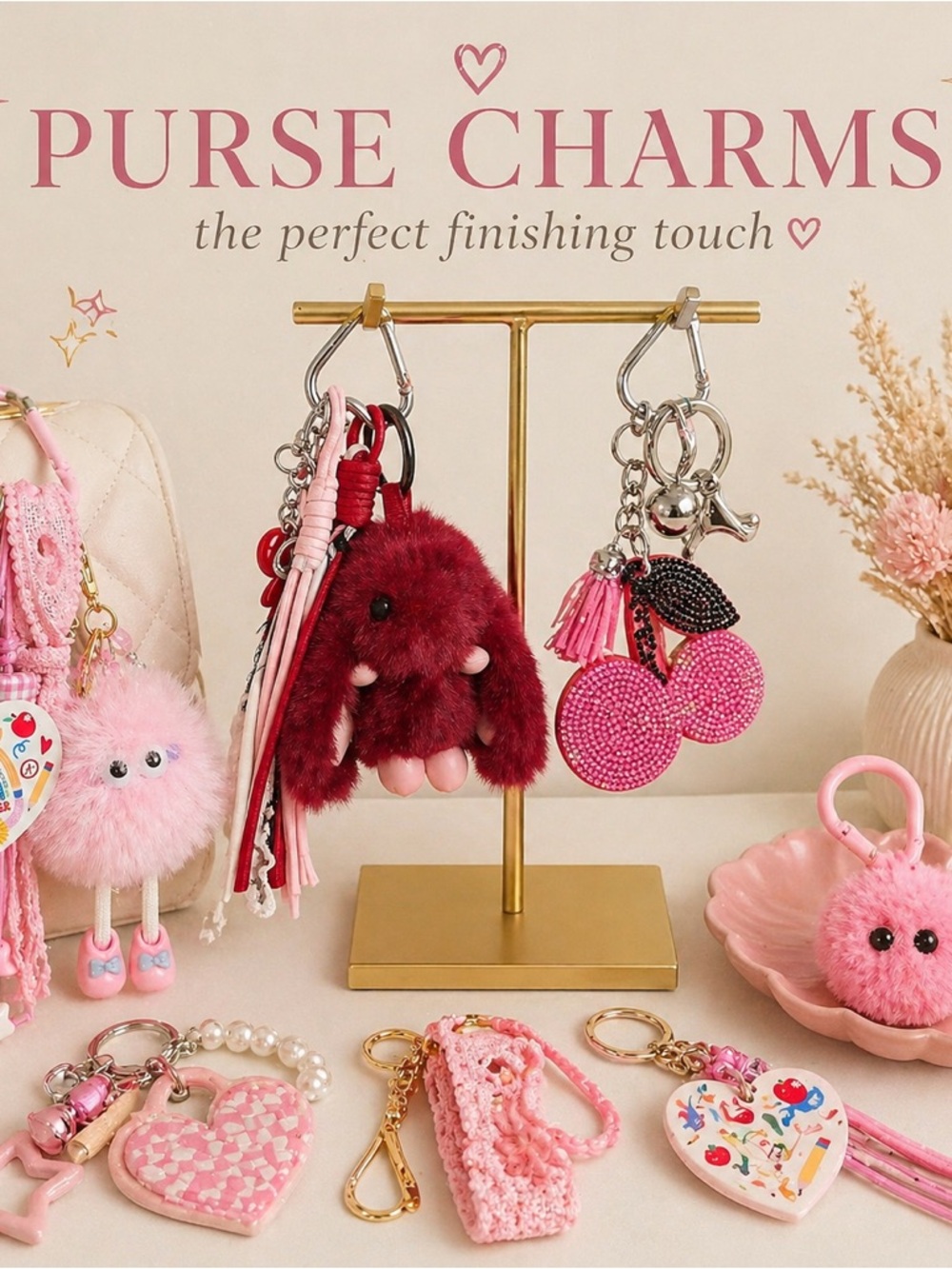 💖 Purse Charms Collection | Cute Kawaii Bag Accessories Keychains & Charms